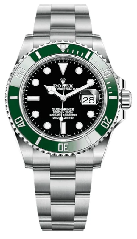 Rolex Submariner Stainless Steel ""The Starbucks"" - ""Kermit"" Black and Green Bezel (Ref#126610LV)