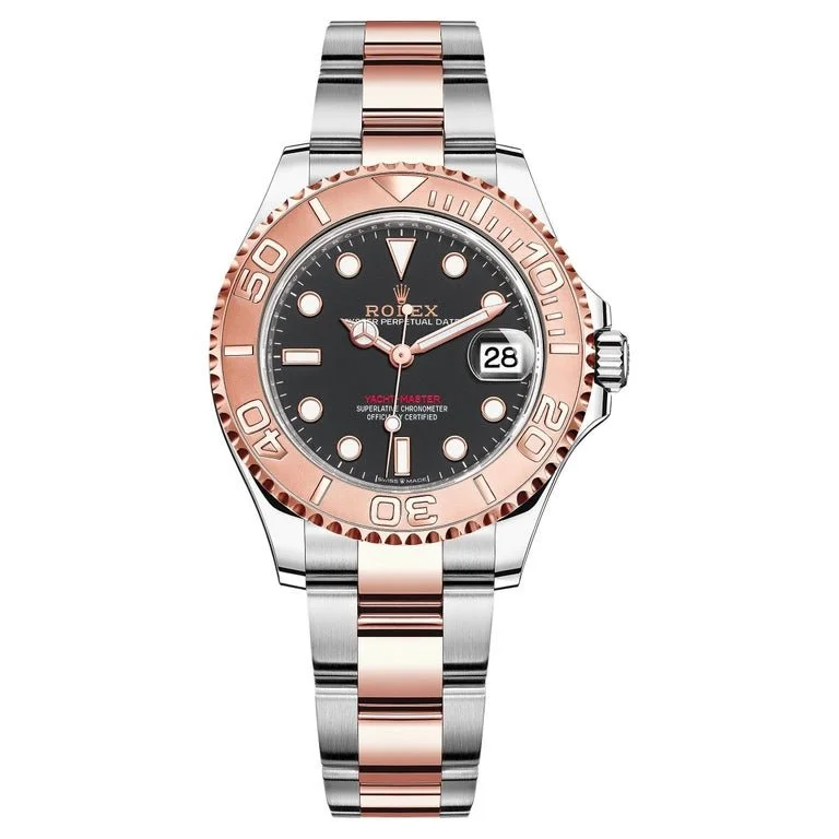 Rolex Yacht-Master 37 Steel and Everose Gold Rolesor Yacht-Master 37 Watch - Black Dial - Oyster Bracelet 268621