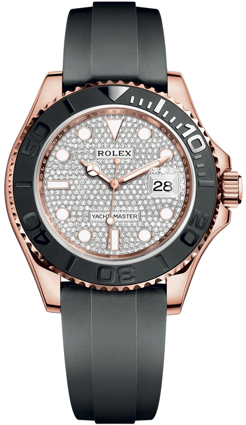 Rolex Yacht-Master 40 Rose Gold Pave Diamond Dial 126655