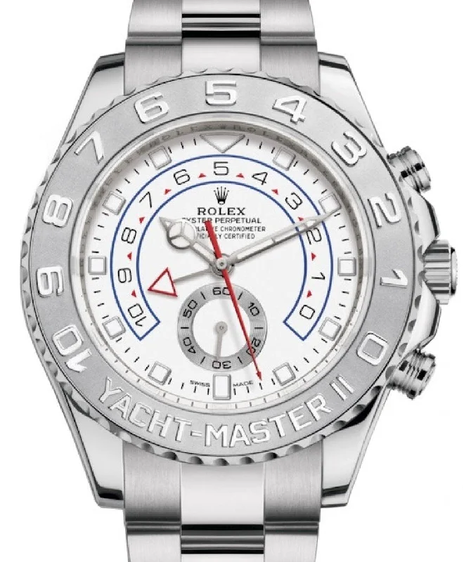 Rolex Yacht-Master II White Gold / White Dial / 44mm Platinum Bezel 116689