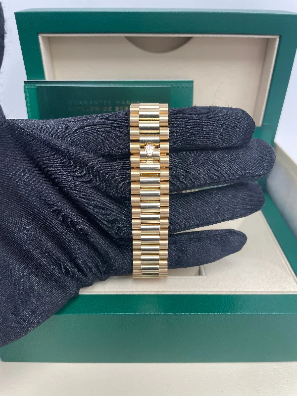 rolex-yellow-gold-day-date-40-watch-yellow-gold-bezel-champagne-baguette-diamond-dial-president-bracelet-ref-228348rbr-chbdp-pre-owned